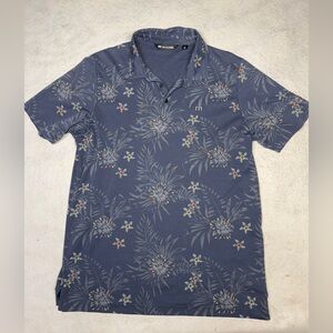 Travis Mathew Men’s Calmer Waters Dress Blues Polo Shirt Pima Cotton Size XL